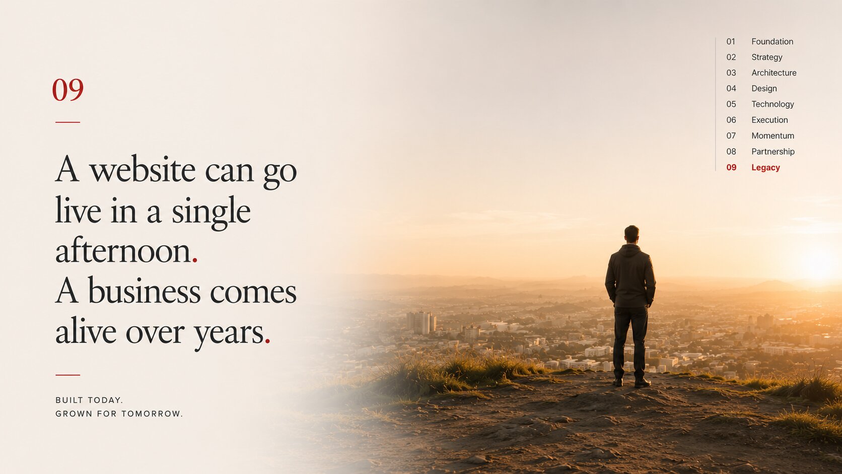 A website can launch in a single afternoon