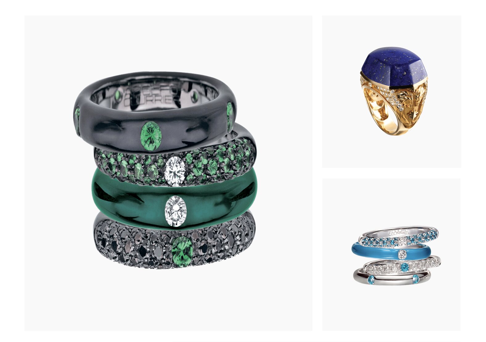 Adolfo Courrier rings, product given space